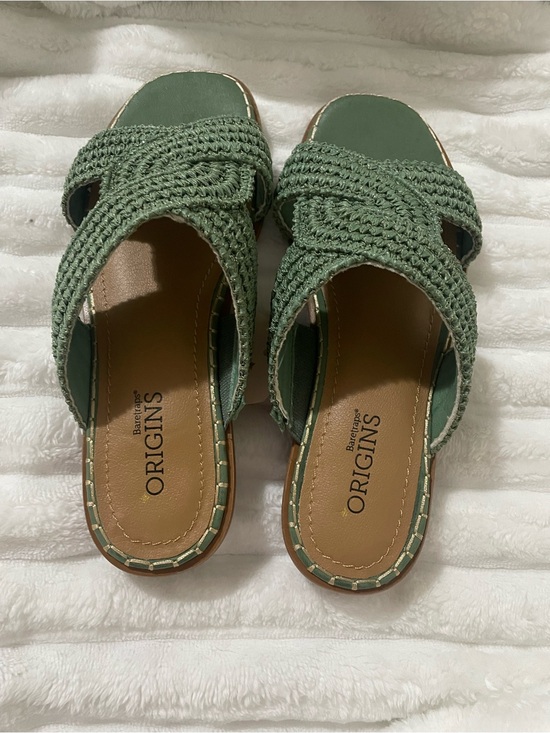 BareTraps Shoes - BareTraps Origins Braided Slide Sandals in Sage Green